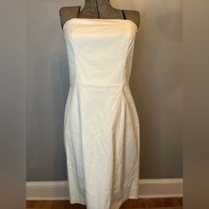 White Strapless dress